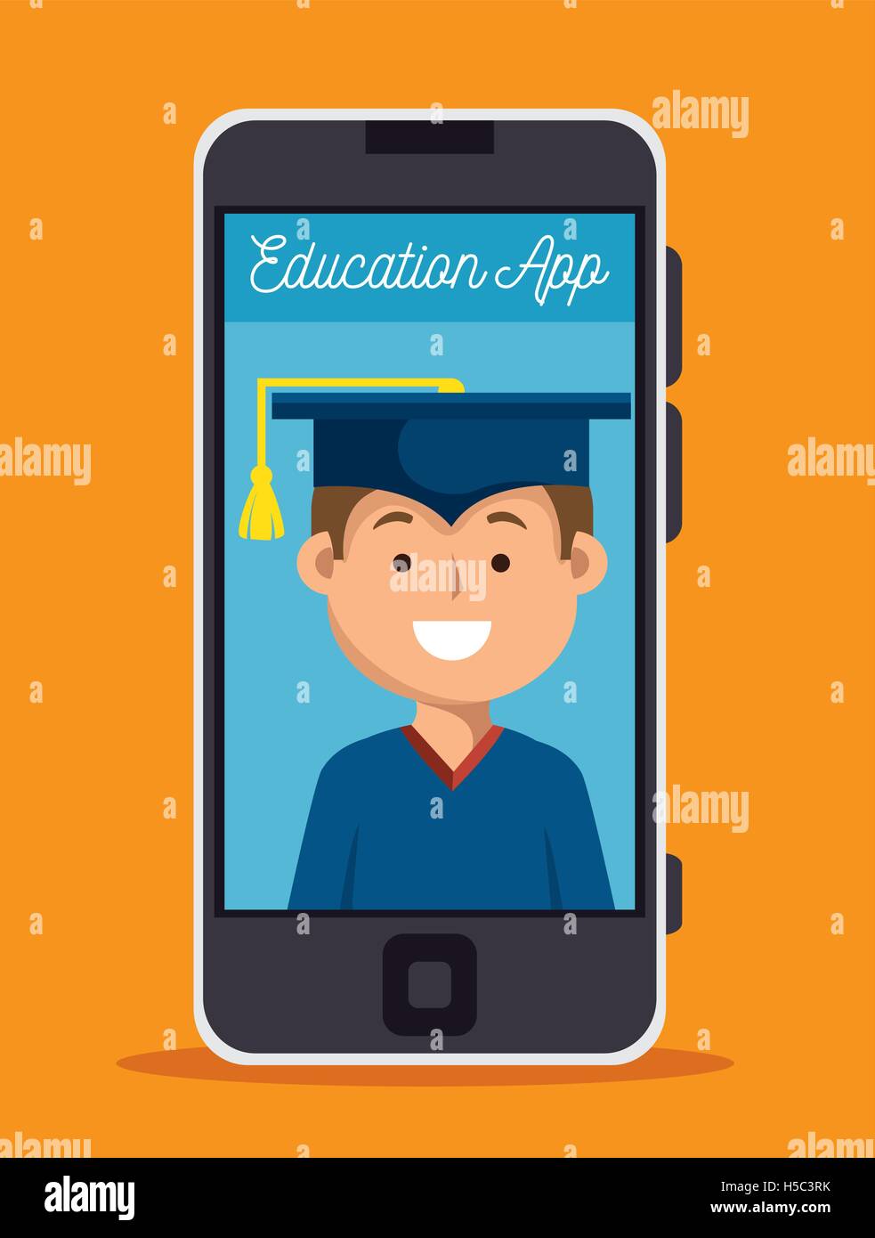 education online boy smartphone app design Stock Vector Image & Art - Alamy