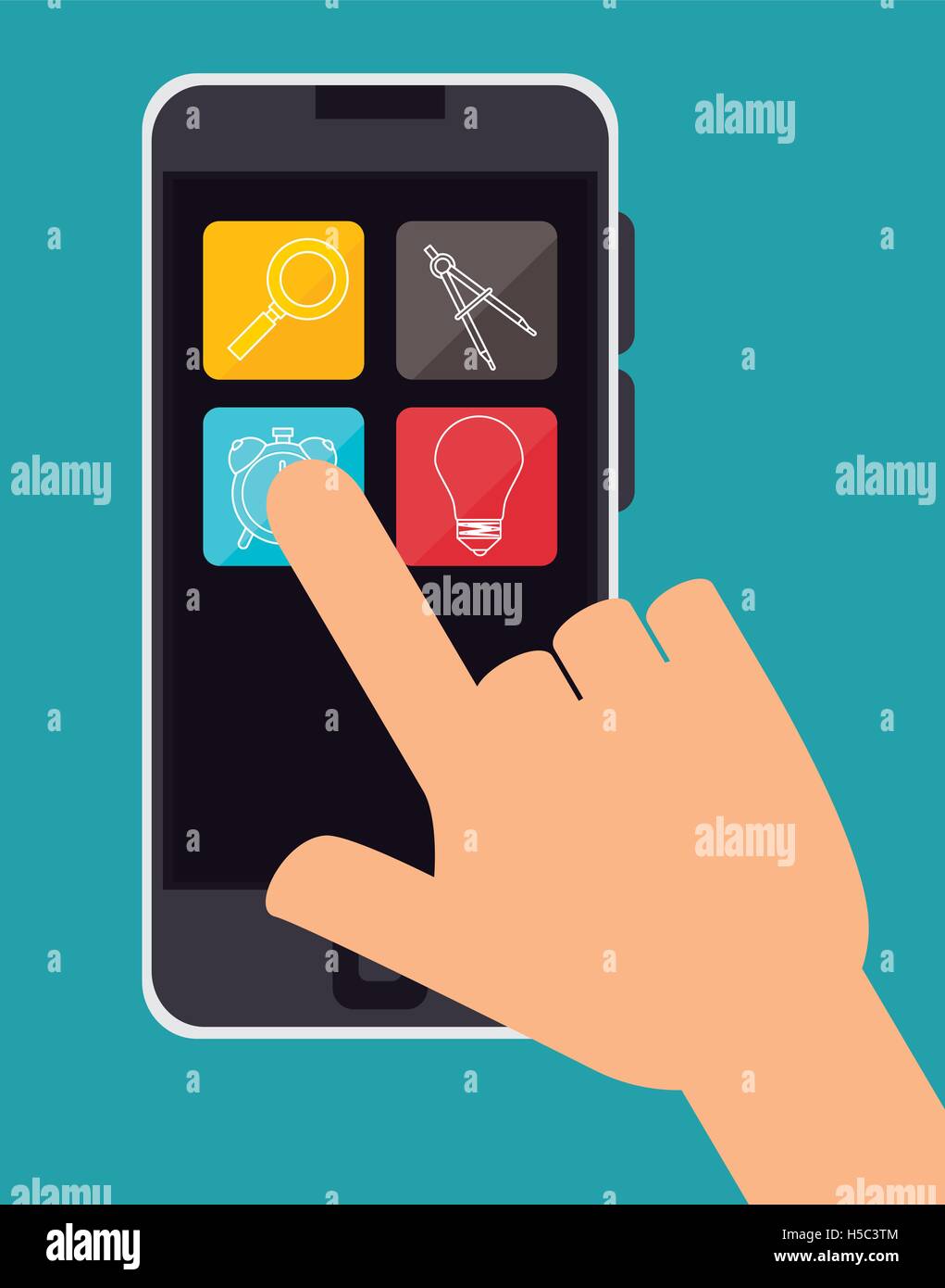 education online smartphone aplication design Stock Vector Image & Art ...