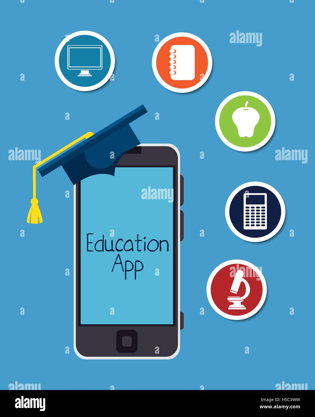 education online app smartphone design Stock Vector Image & Art - Alamy