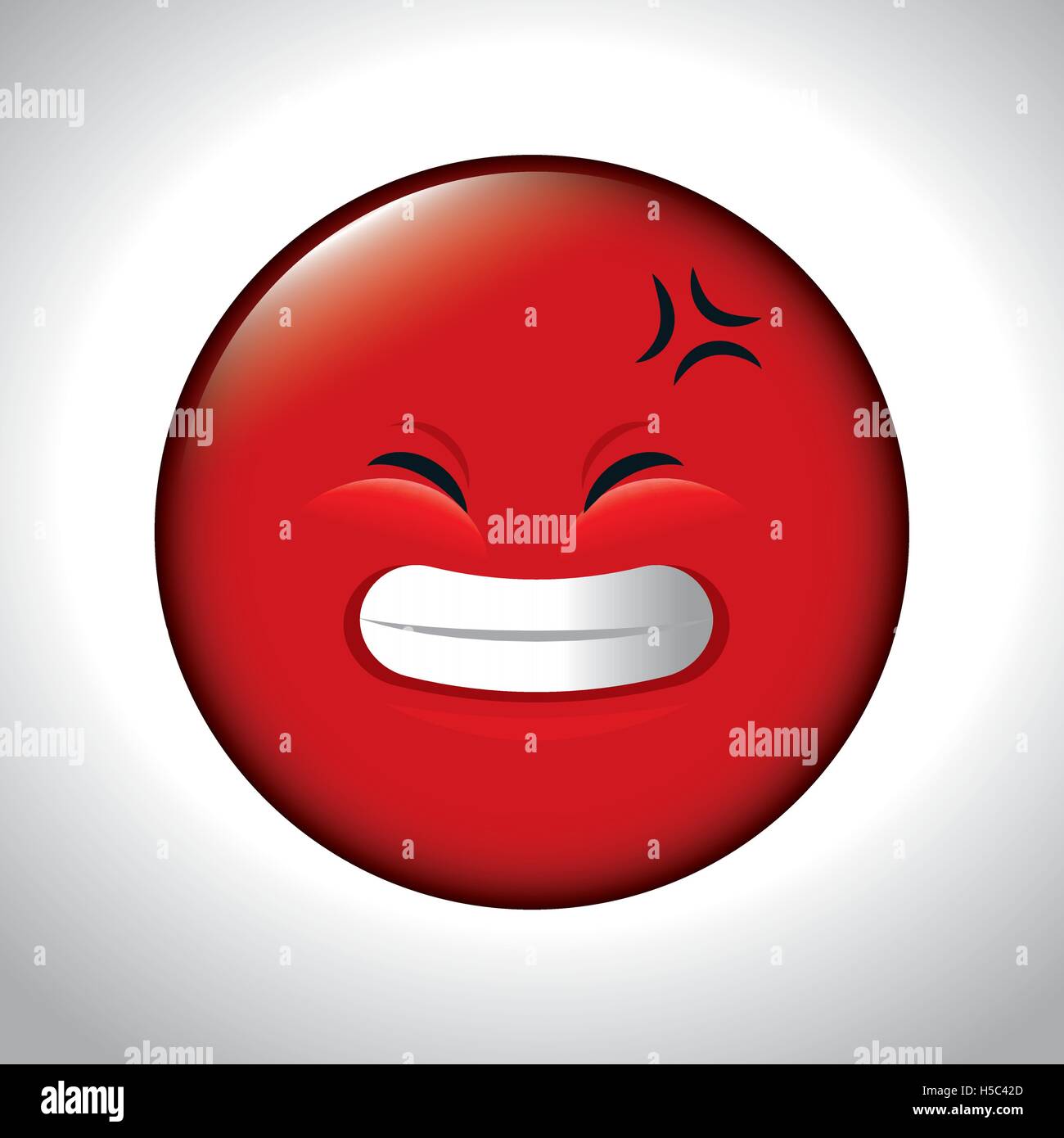 red emoticon smile closed eyes Stock Vector Image & Art - Alamy