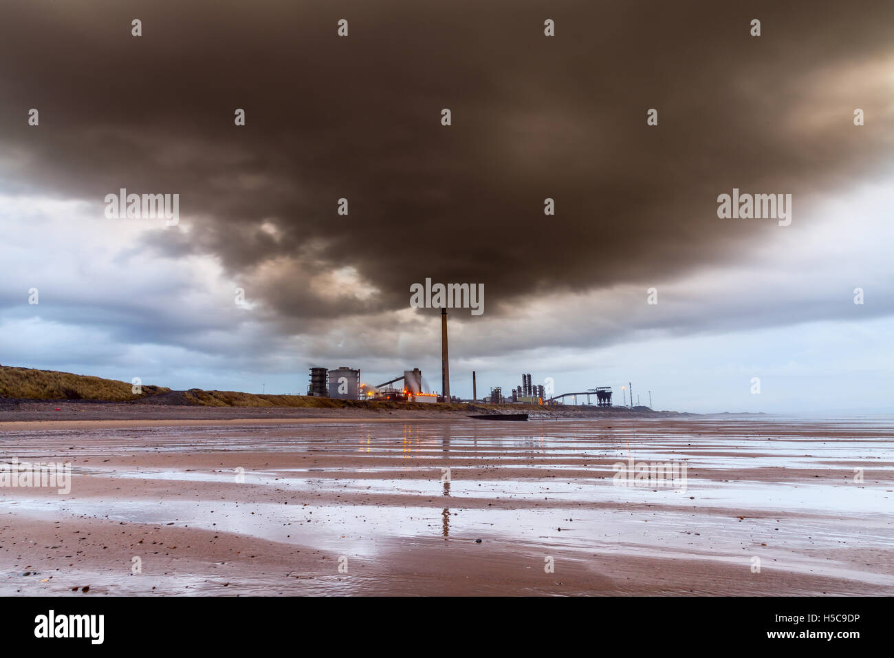 At Port Talbot Steel Works Stock Photo