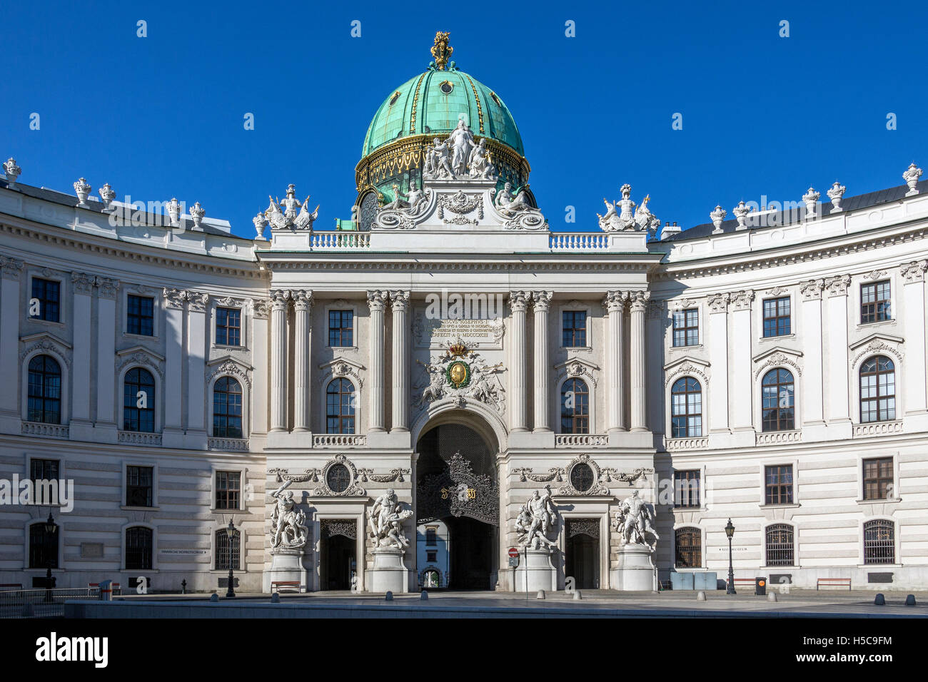 The Hofburg Palace in Vienna, Austria. The Hofburg Palace is the former imperial palace which forms the official residence and w Stock Photo