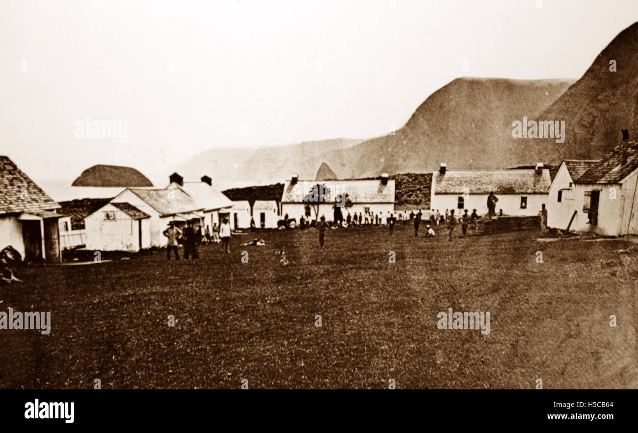 Kalaupapa Leper Colony, Hawaii - Victorian period Stock Photo