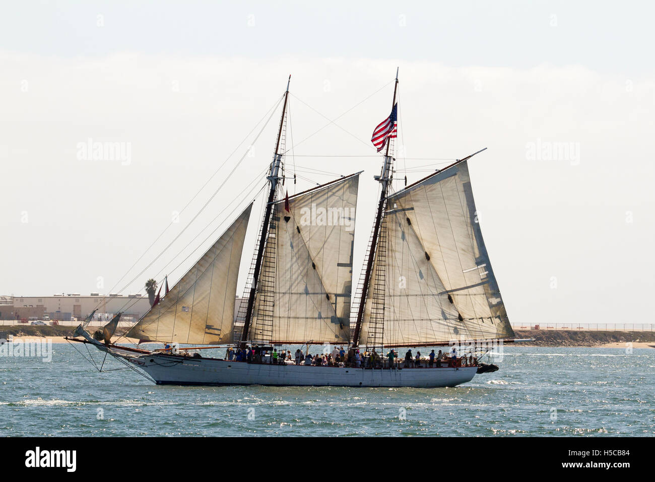 Tall ship Bill of Rights in 2016 Festival of Sail, Parade of Ships, San Diego Bay, CA Stock