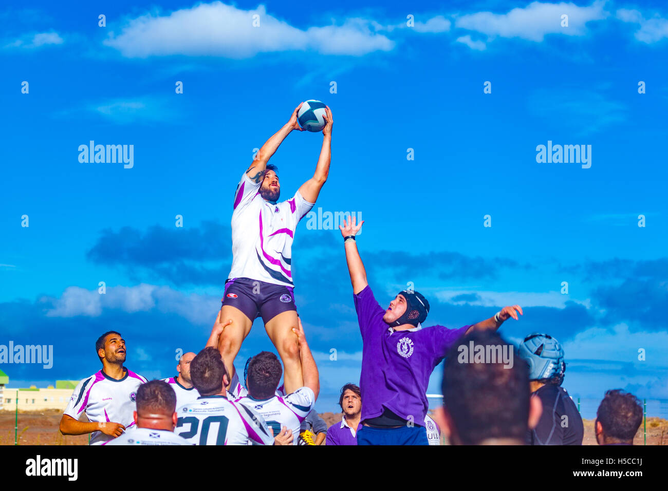 male adult rugby match Stock Photo - Alamy