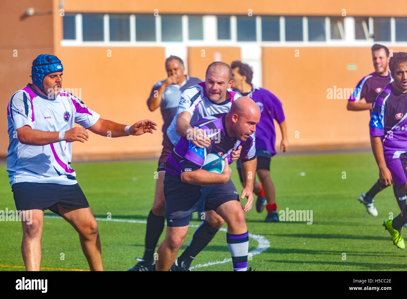 male adult rugby match Stock Photo - Alamy