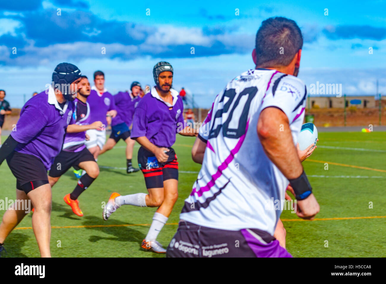 male adult rugby match Stock Photo Alamy