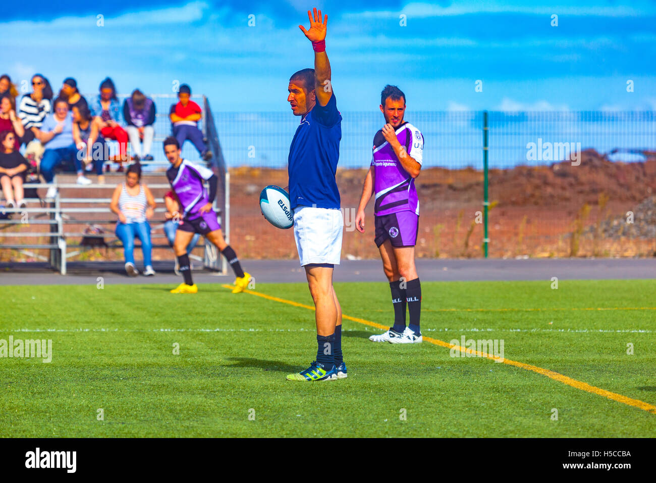 male adult rugby match Stock Photo Alamy