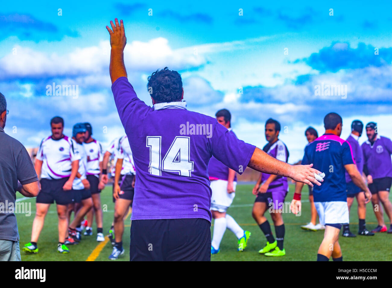male adult rugby match Stock Photo - Alamy