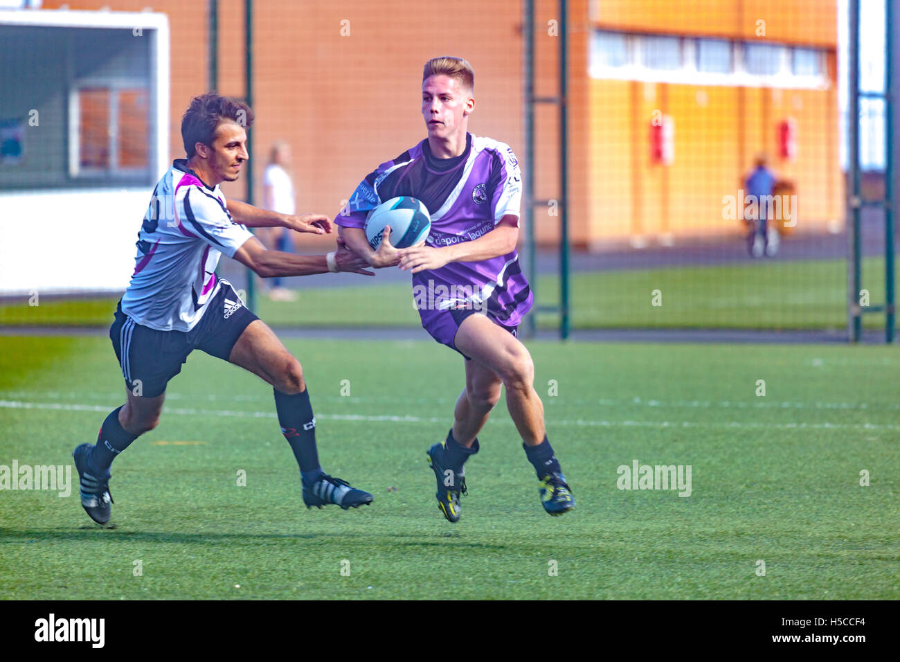 male adult rugby match Stock Photo Alamy