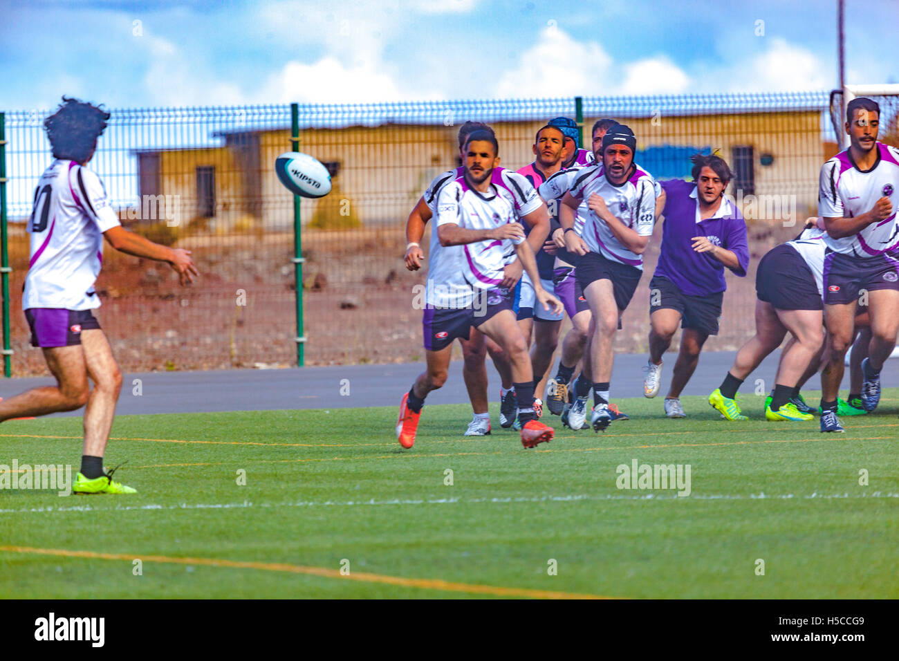 male adult rugby match Stock Photo - Alamy