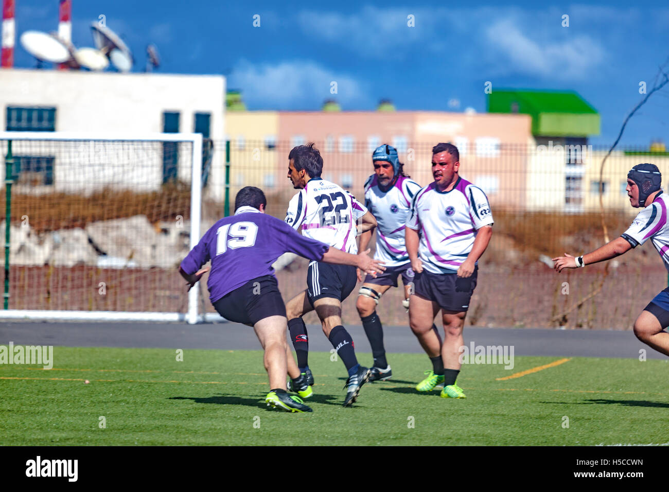 male adult rugby match Stock Photo Alamy