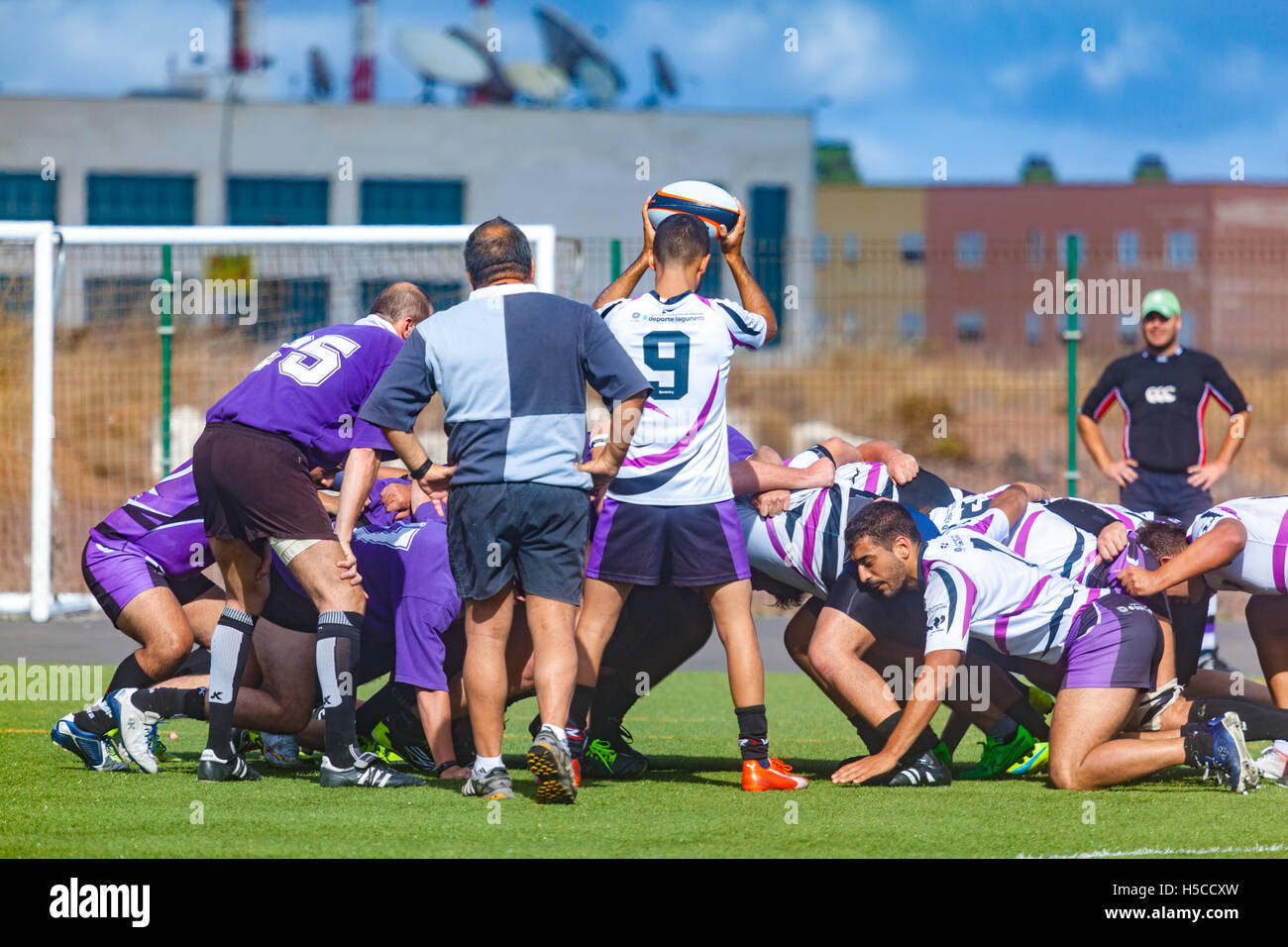 male adult rugby match Stock Photo Alamy