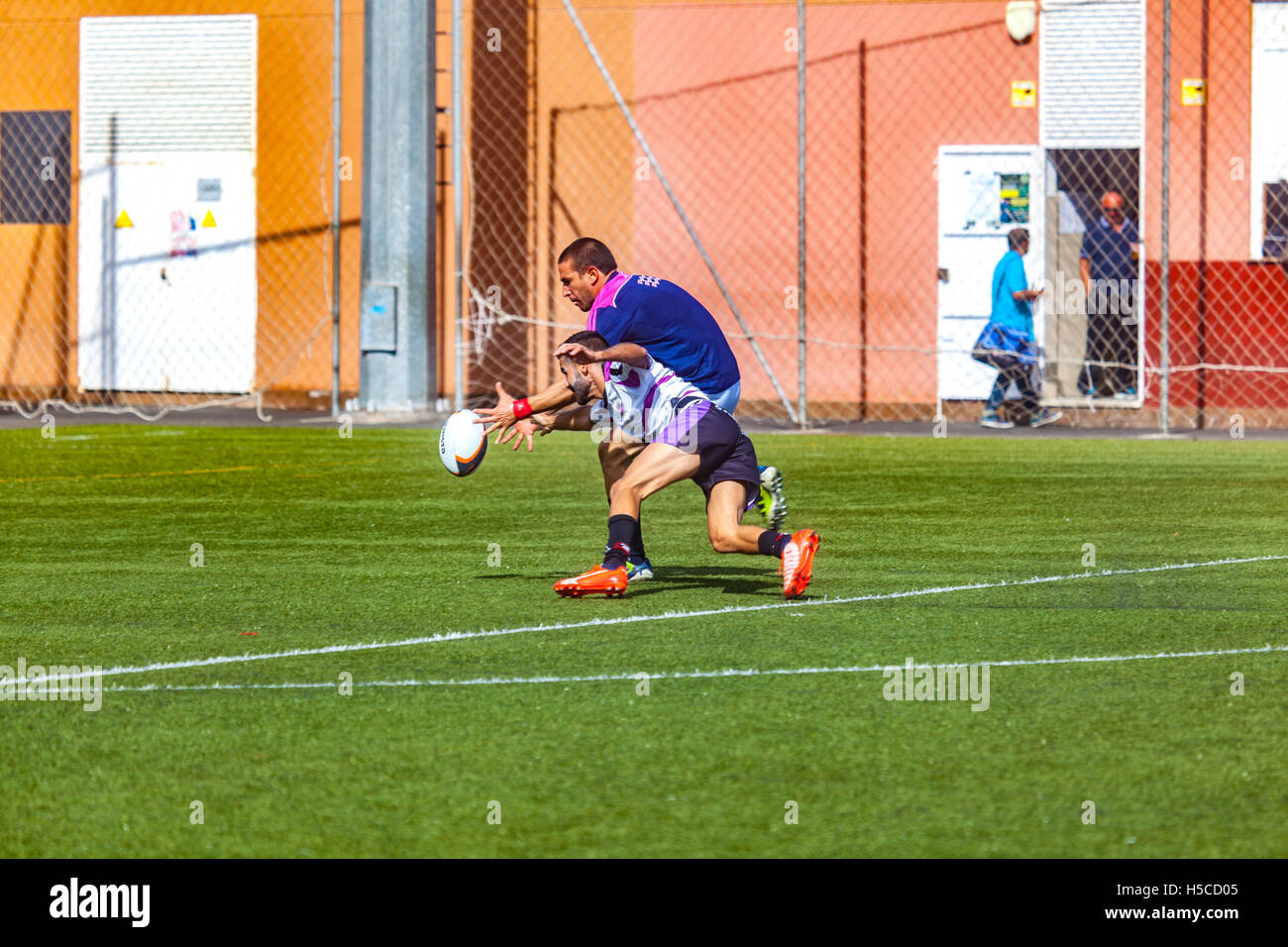 male adult rugby match Stock Photo Alamy