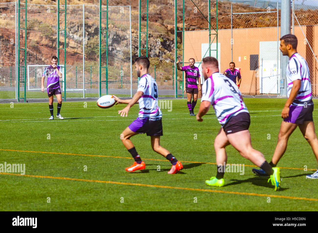 male adult rugby match Stock Photo Alamy