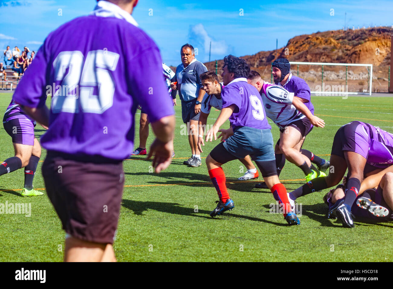 male adult rugby match Stock Photo - Alamy