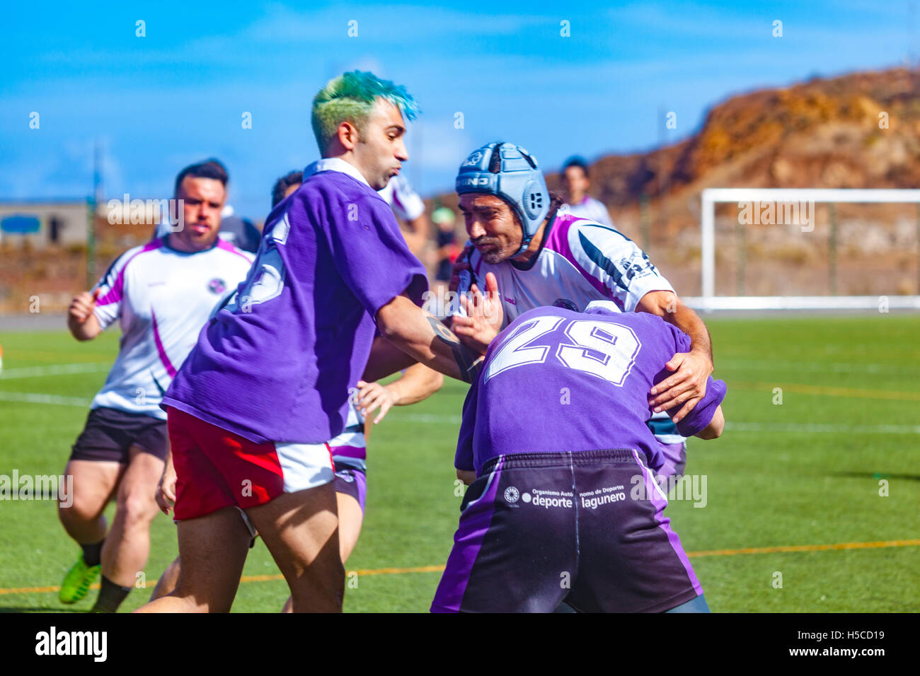 male adult rugby match Stock Photo Alamy