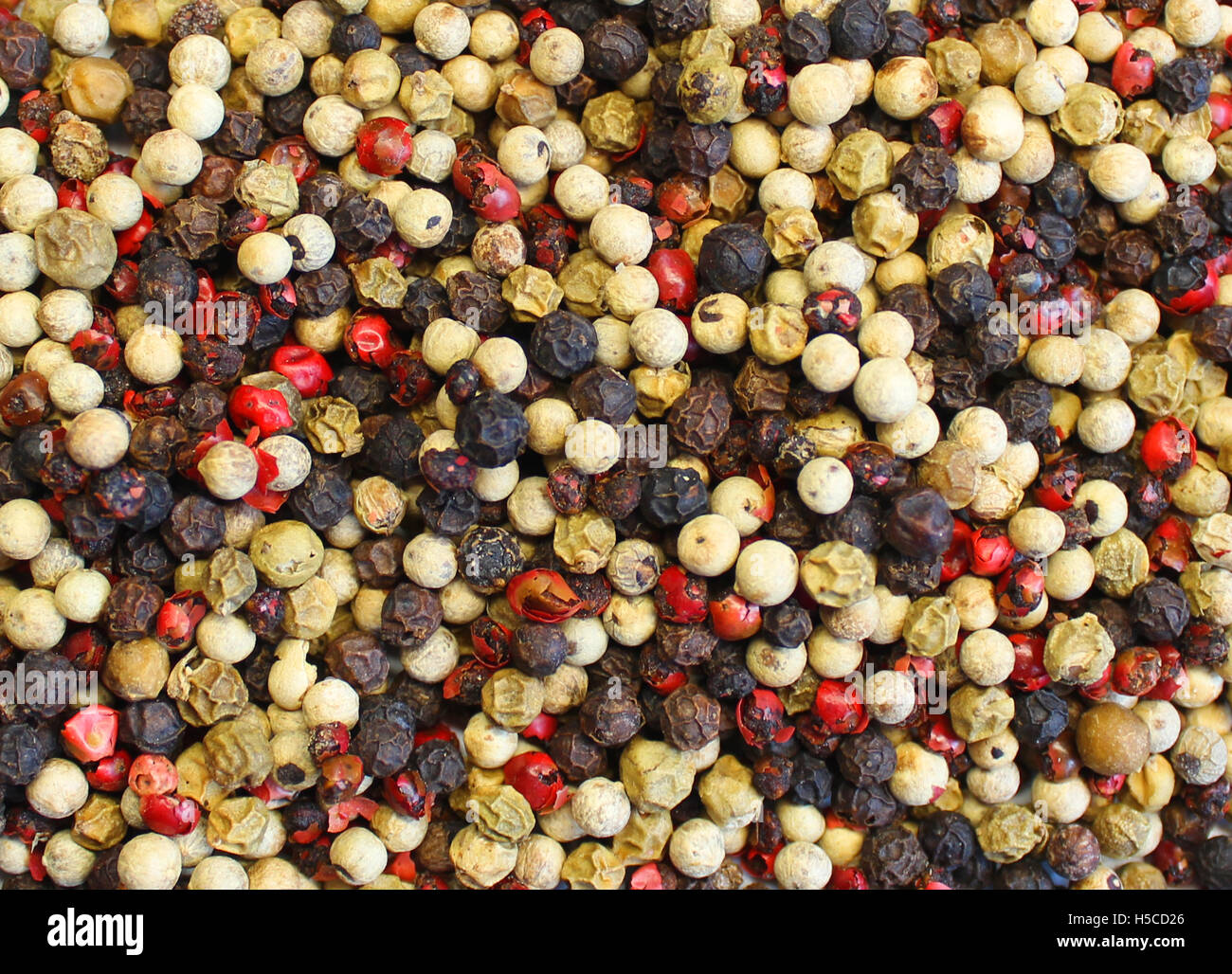 Colorful peppercorns Stock Photo