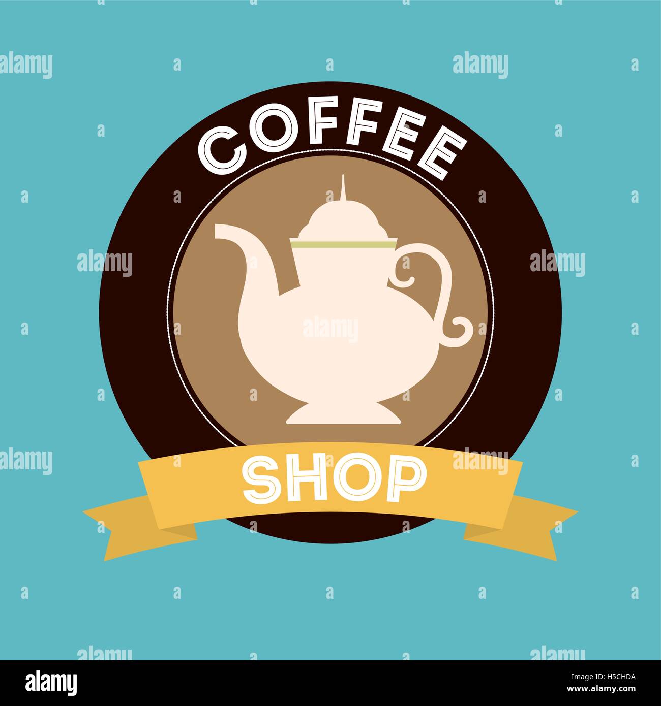 Kettle of Coffee shop design Stock Vector Image & Art Alamy
