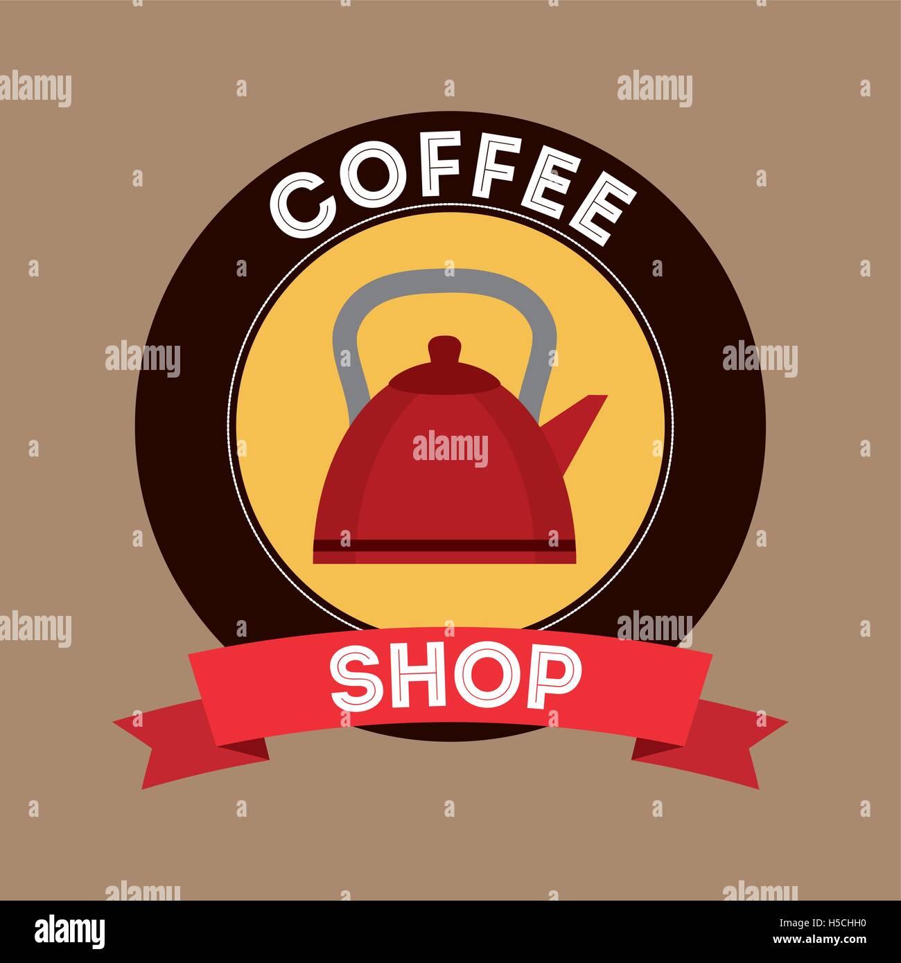 Kettle of Coffee shop design Stock Vector Image & Art Alamy