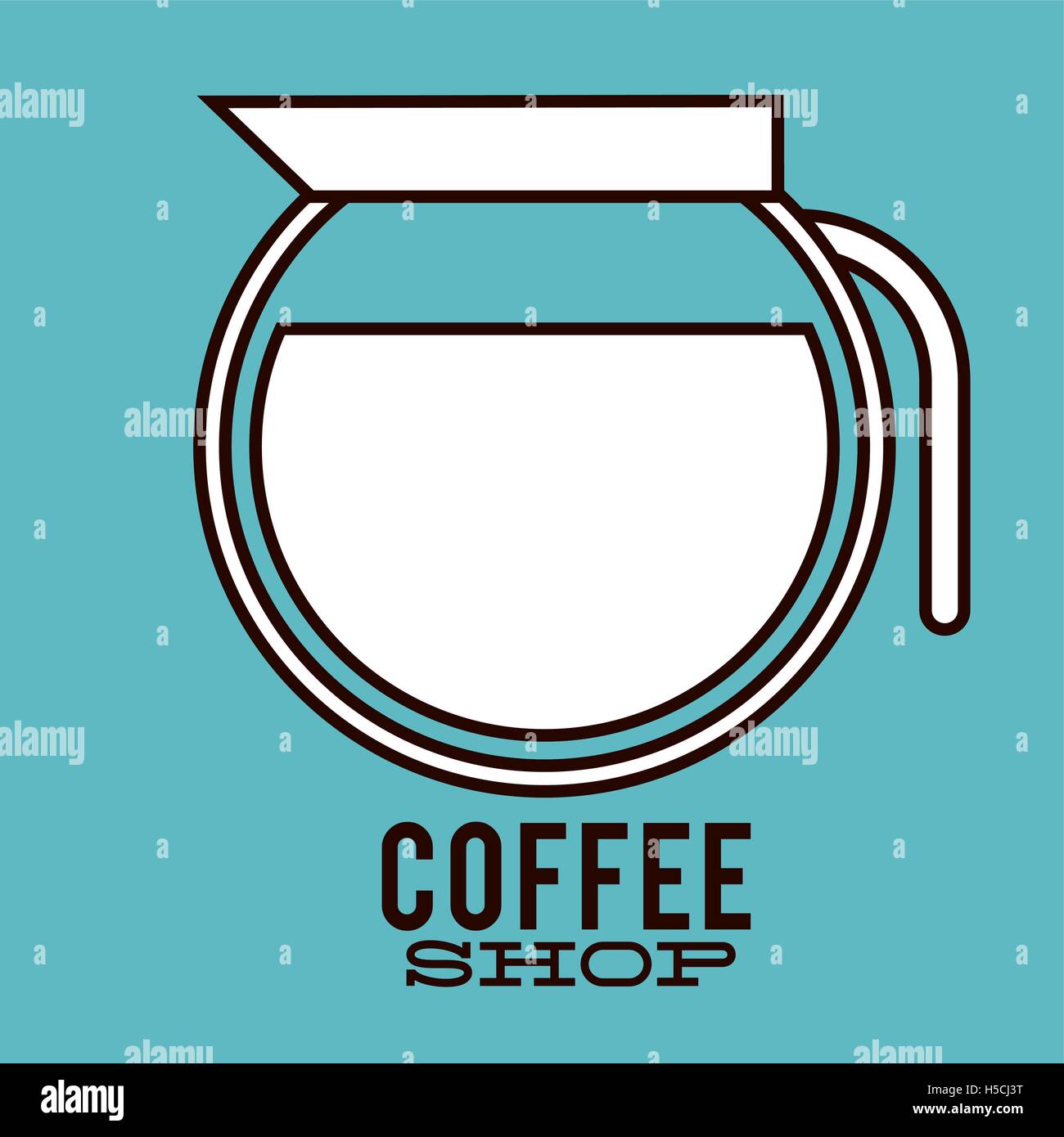 Kettle of Coffee shop design Stock Vector Image & Art Alamy