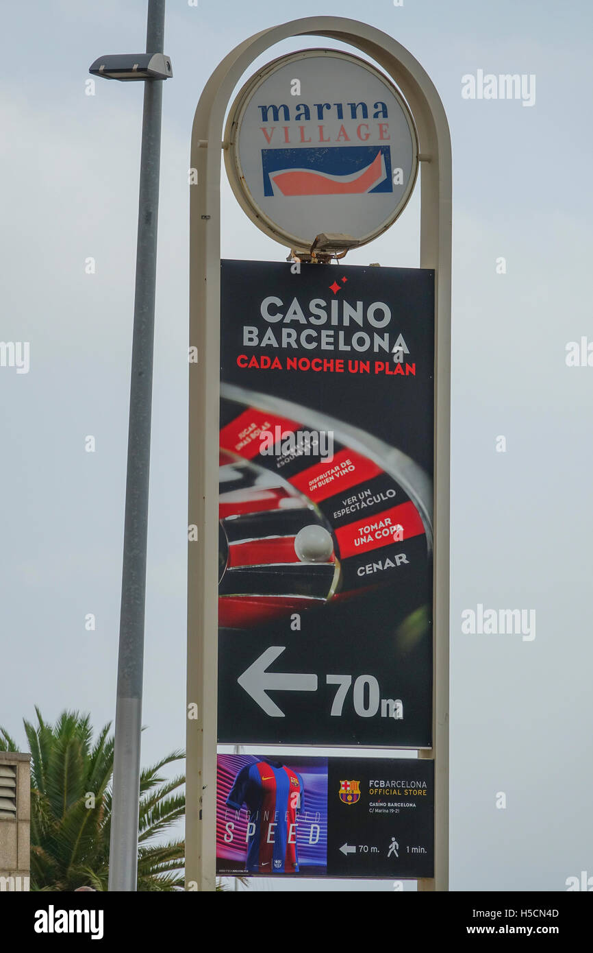 Casino Barcelona at Port Olympic Stock Photo