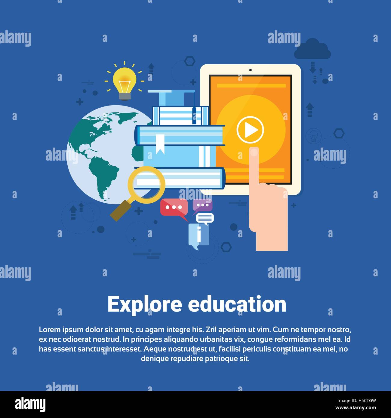 Explore Learning Training Courses Education Web Banner Stock