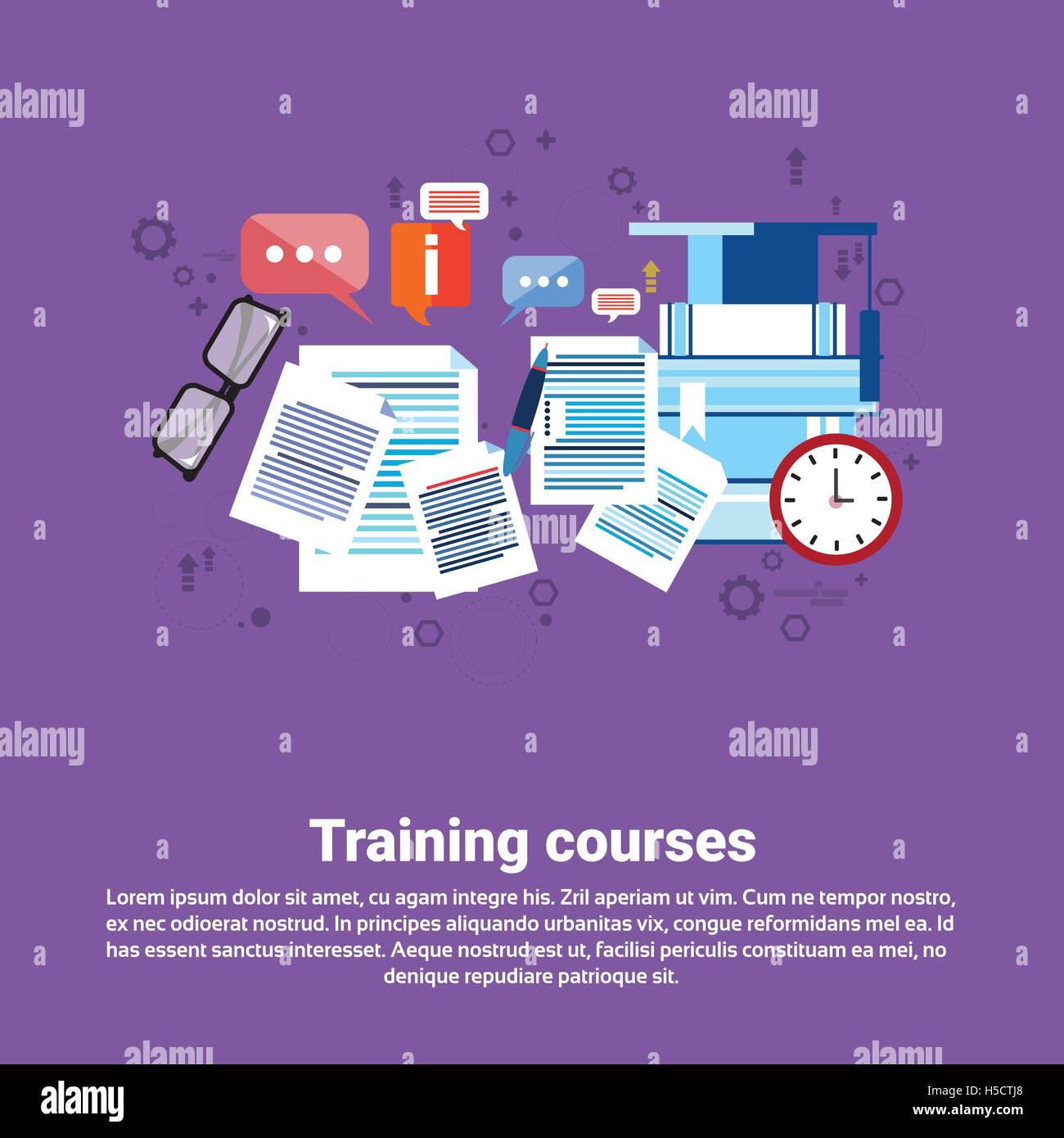 Learning Training Couses Education Web Banner Stock Vector Image & Art ...