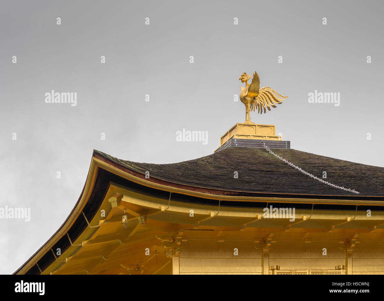 Roof and Phoenix at Golden Temple of Kinkaku-ji Stock Photo - Alamy