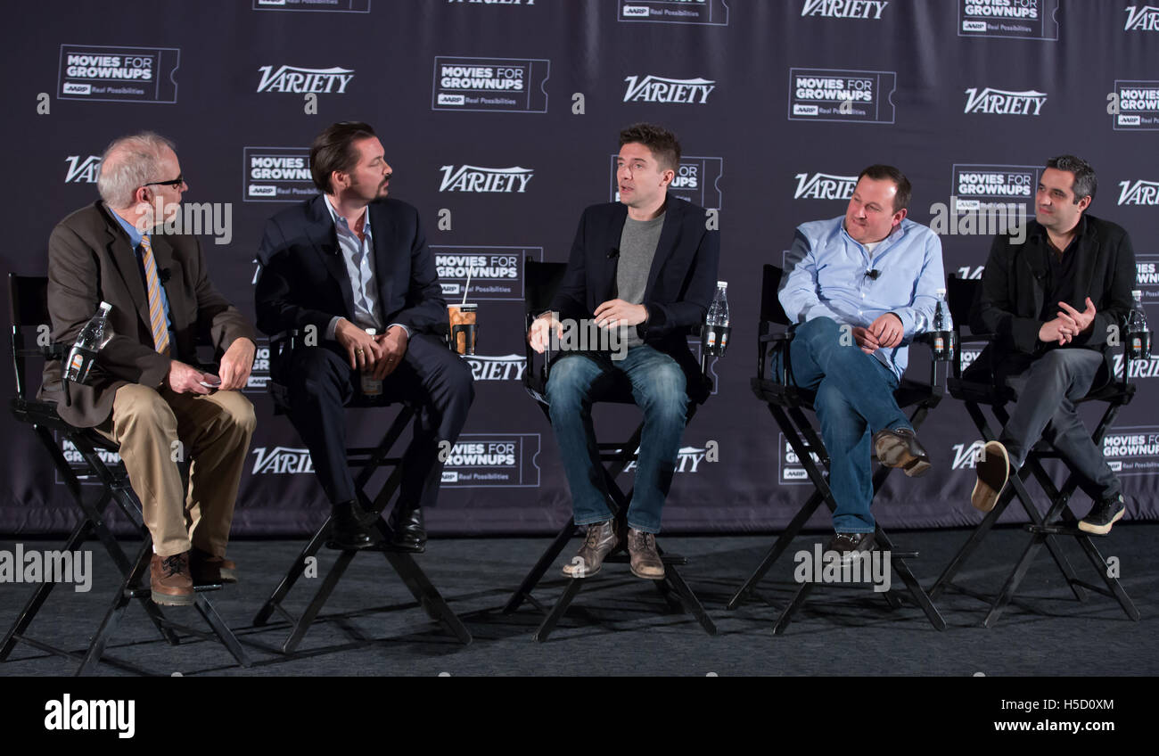 Host, James Vanderbilt, Topher Grace, William Sherak and Brad Fischer attend ‘Truth’ LA