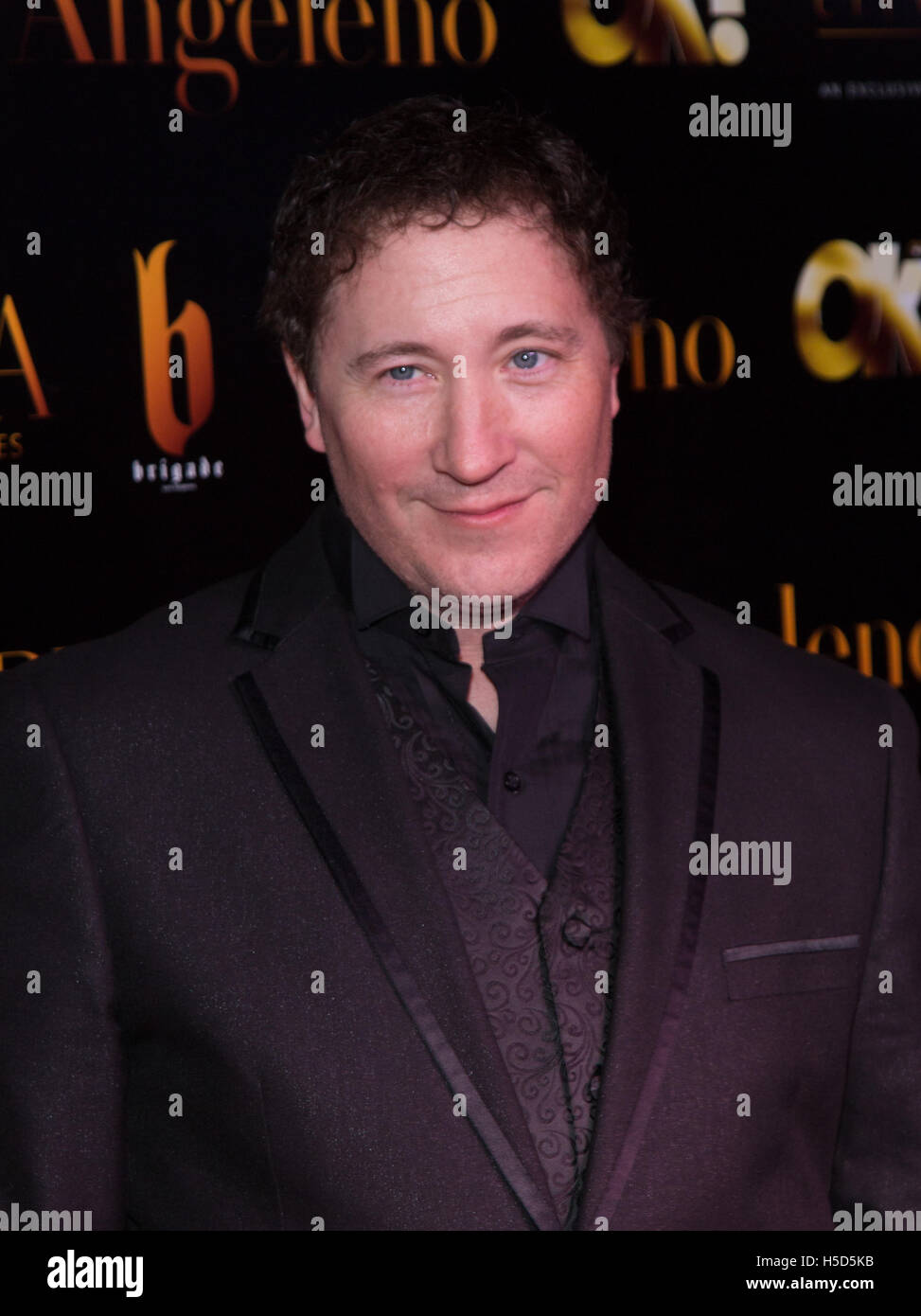Michael Raven attends the 2016 City Gala Fundraiser at The Playboy Mansion on February 15, 2016 in Los Angeles, California. Stock Photo