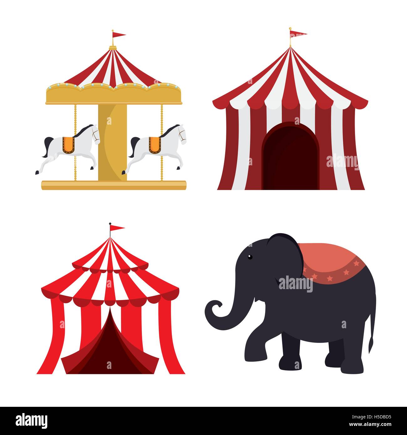 set circus elements festival entertainment Stock Vector Image & Art - Alamy