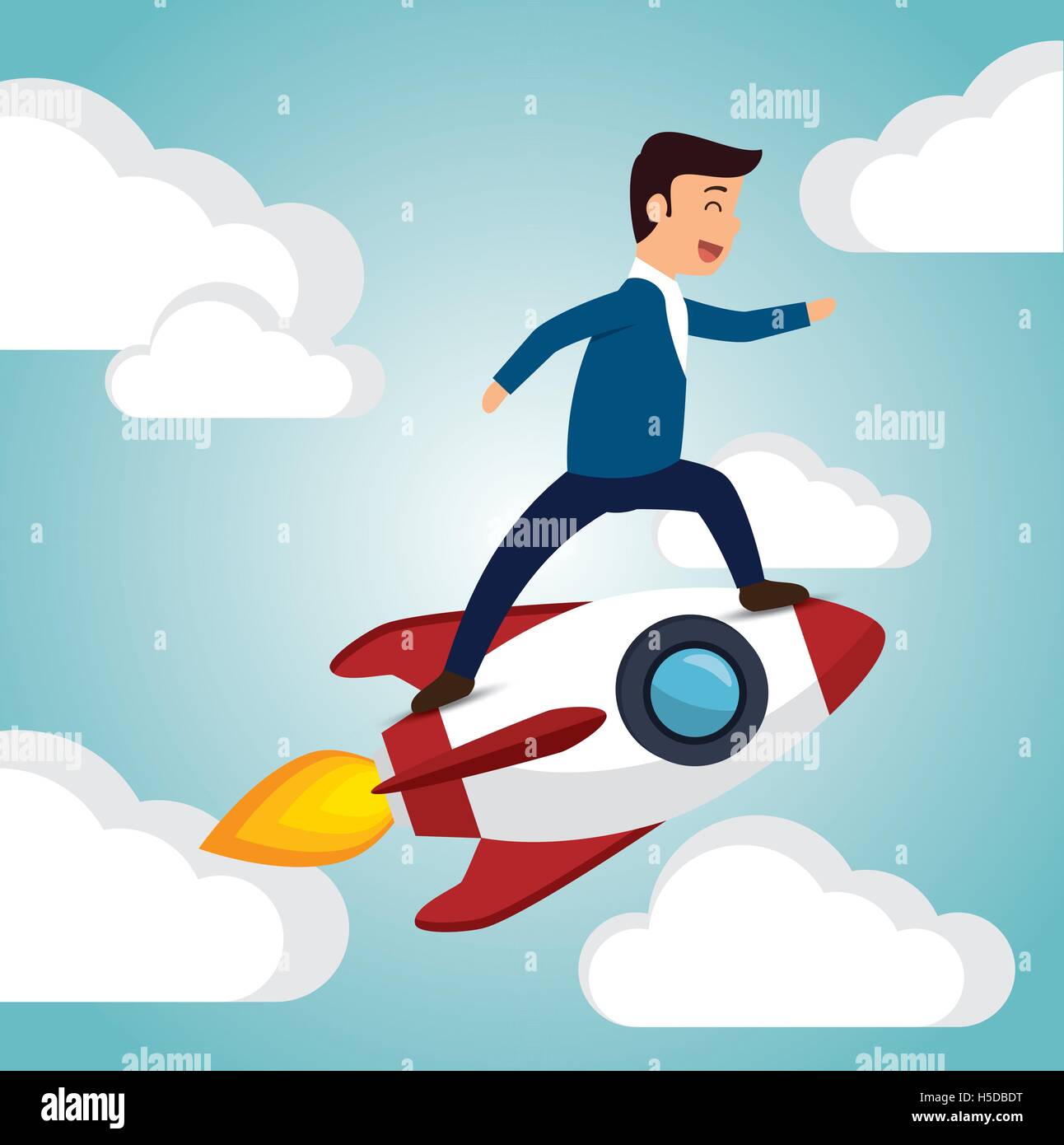 startup launch man business design Stock Vector Image & Art - Alamy