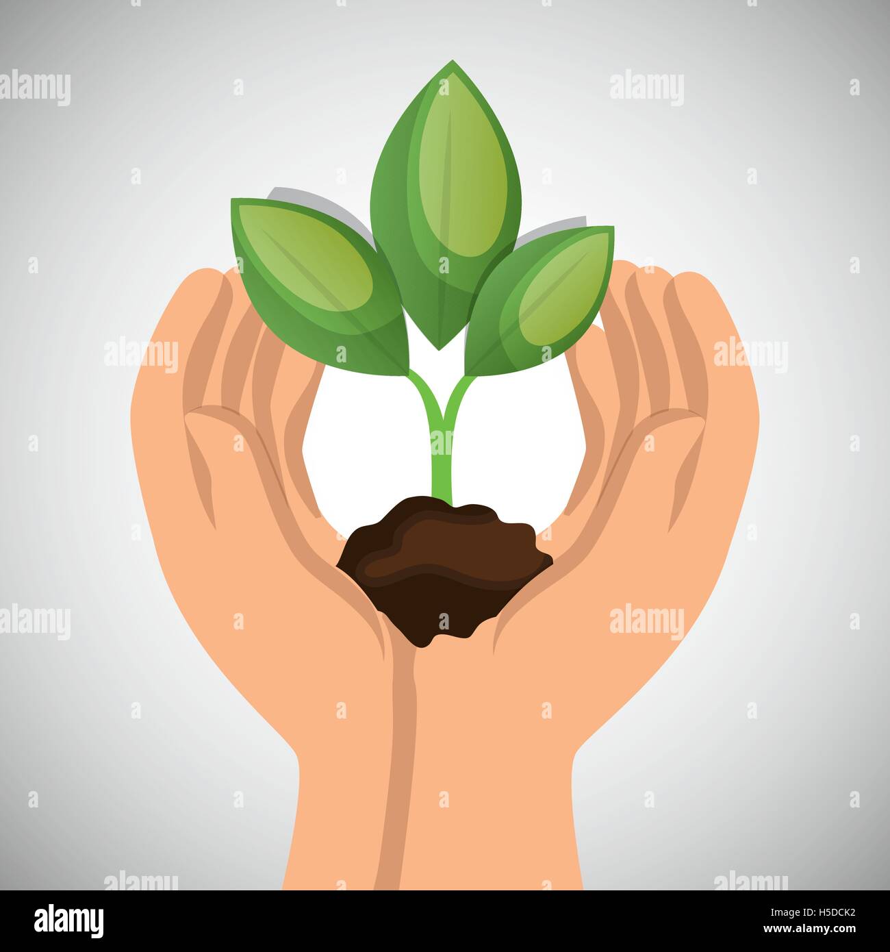 Hand Holding Plant Clipart