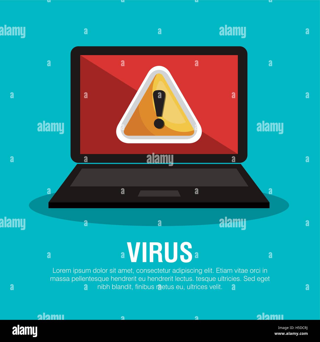 laptop virus warning concept Stock Vector Image & Art Alamy