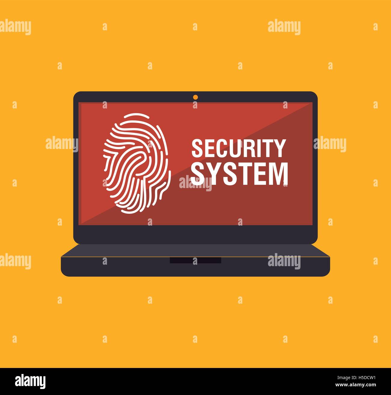 security system fingerpprint laptop Stock Vector Image & Art - Alamy
