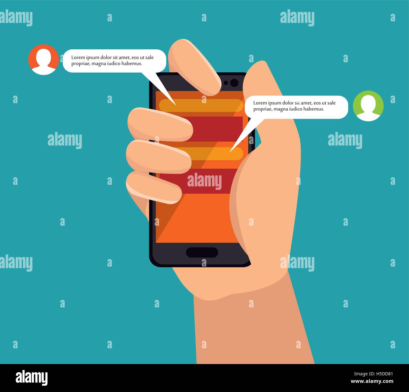 message phone mobile chat bubble Stock Vector Image & Art - Alamy