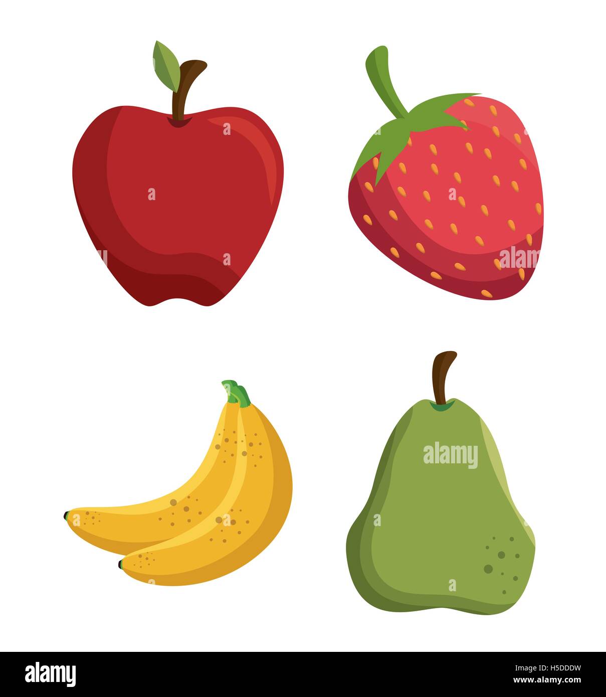 set tasty fruits healthy food Stock Vector Image & Art - Alamy