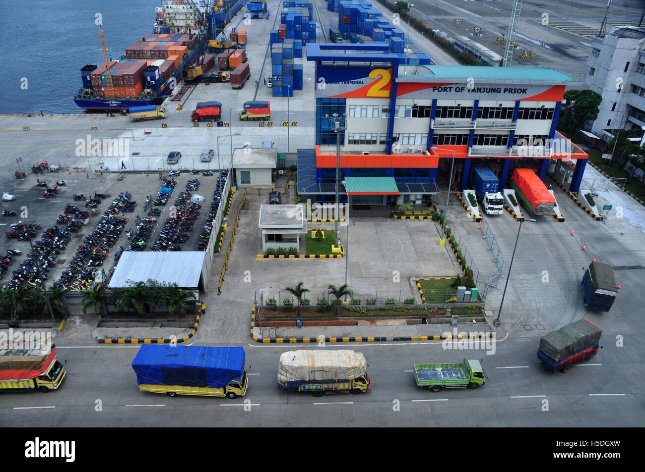 Jakarta International Container Terminal High Resolution Stock ...