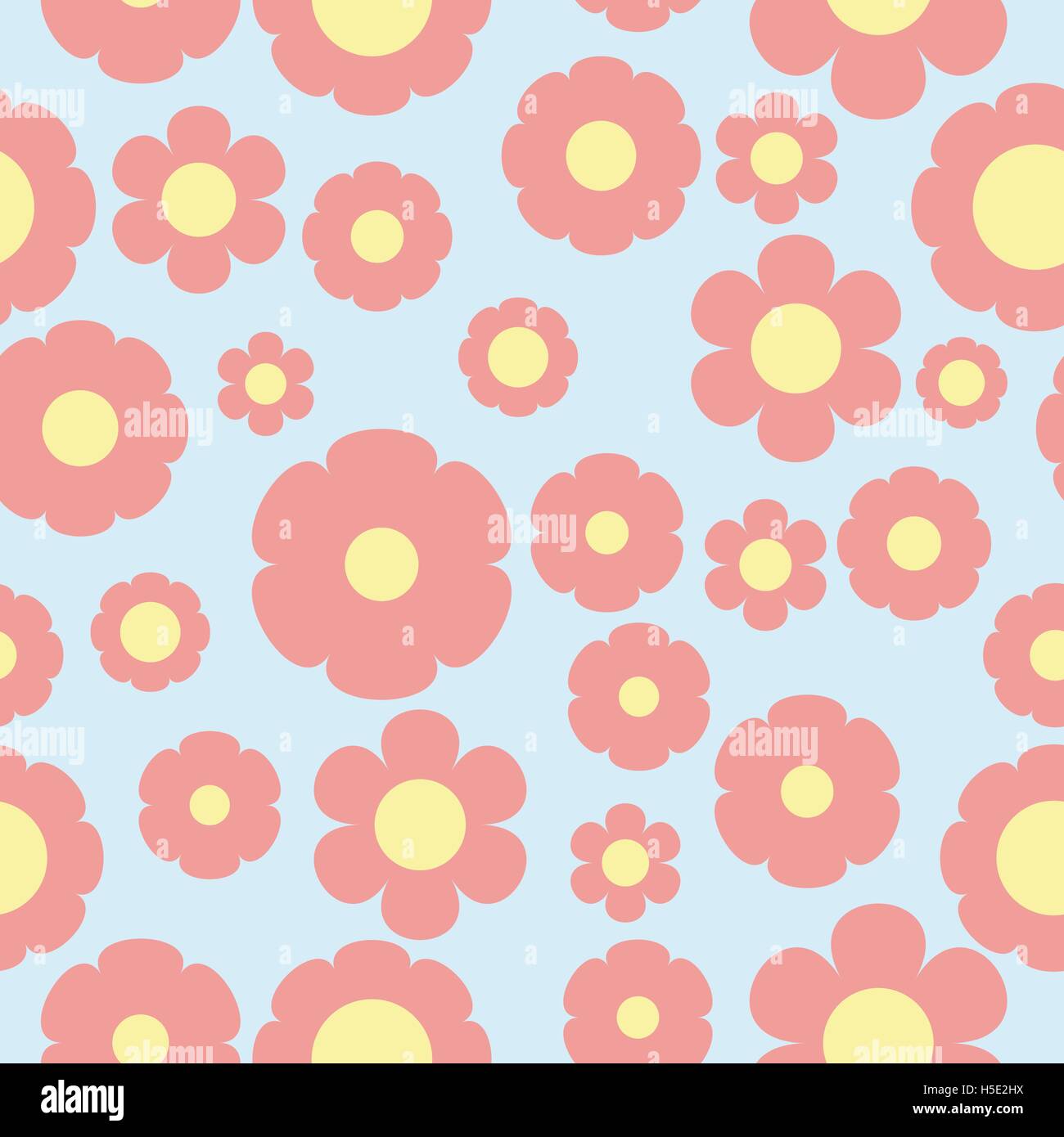 cute red seamless floral pattern flowers background Stock Vector Image ...