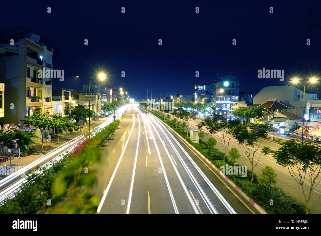Ho Chi Minh city at night Stock Photo