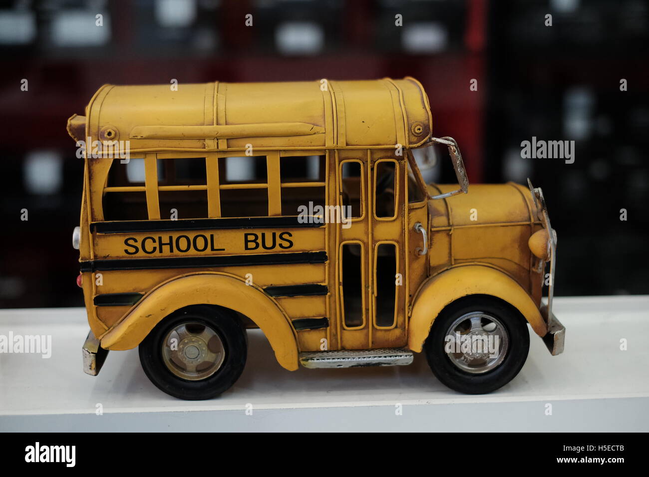 Vintage car/bus toy Stock Photo Alamy