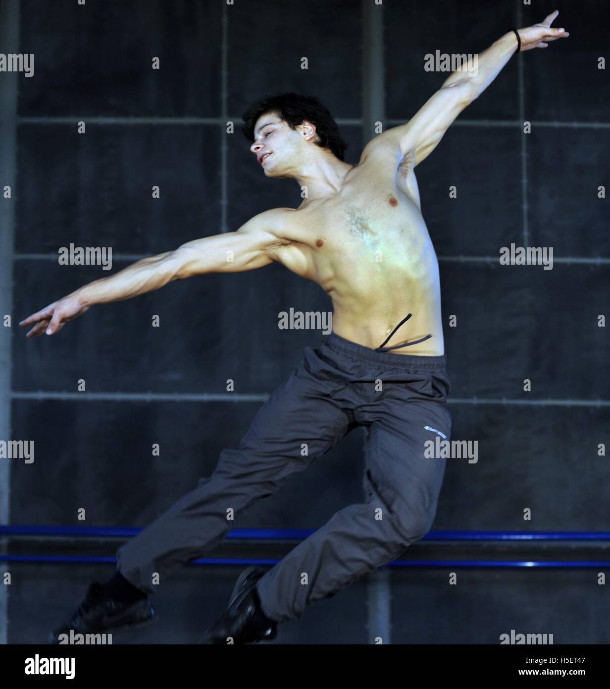 Young Male Ballet Dancer dance in a Gym Stock Photo Alamy