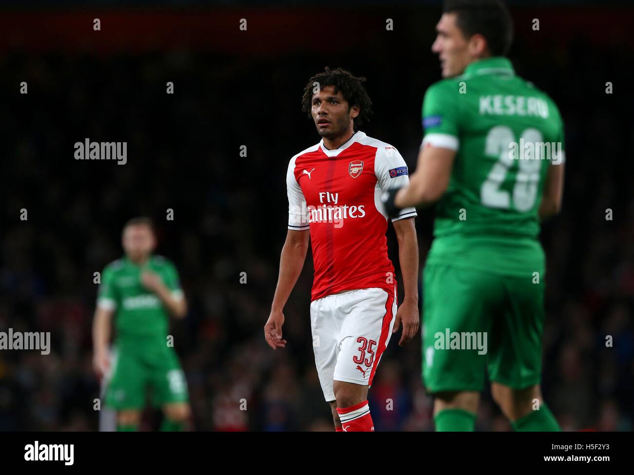 Emirates Stadium, London, UK. 19th Oct, 2016. Arsenal’s Mohamed Elneny