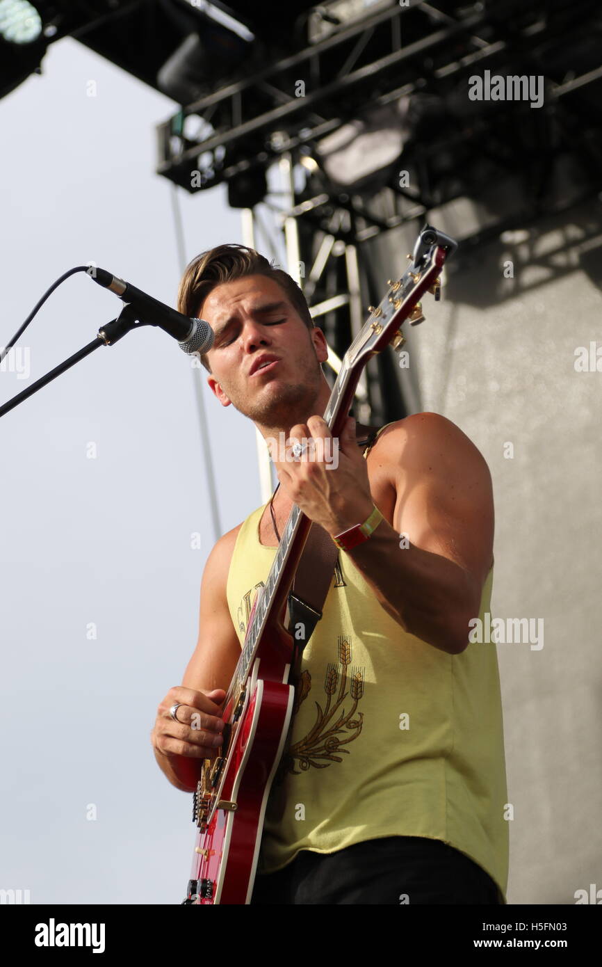 Jökull Júlíusson of Kaleo performs at Life is Beautiful Music Festival