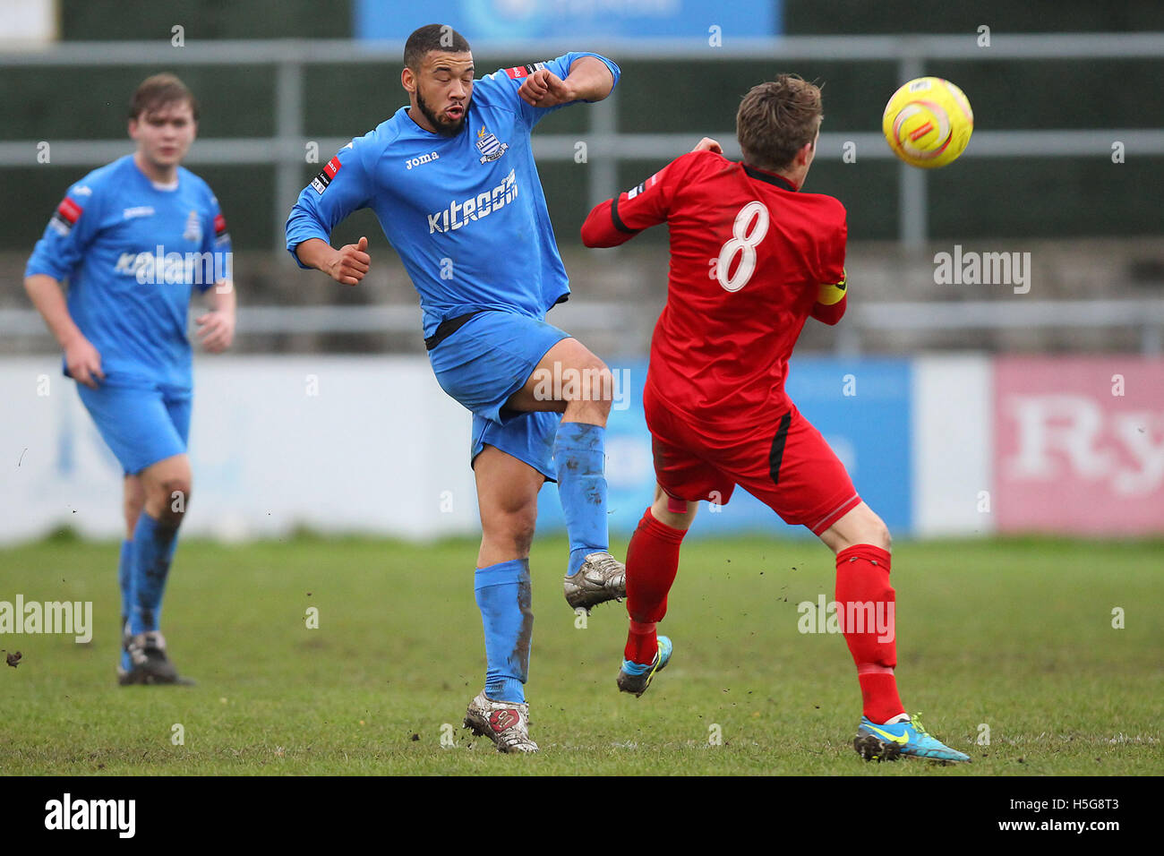 Liam Thomas in action for Redbridge - Redbridge vs AFC Sudbury - Ryman ...