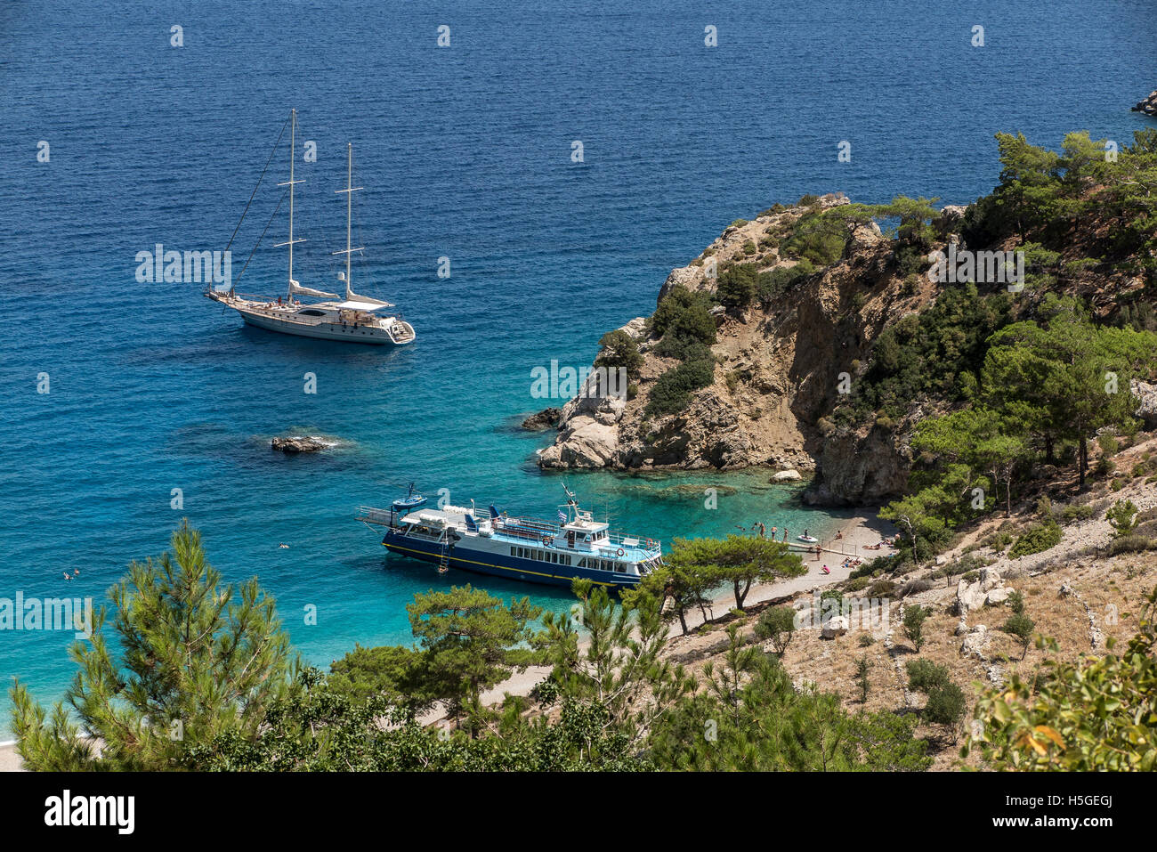 Agios Andreas beach Karpathos island Greece Stock Photo