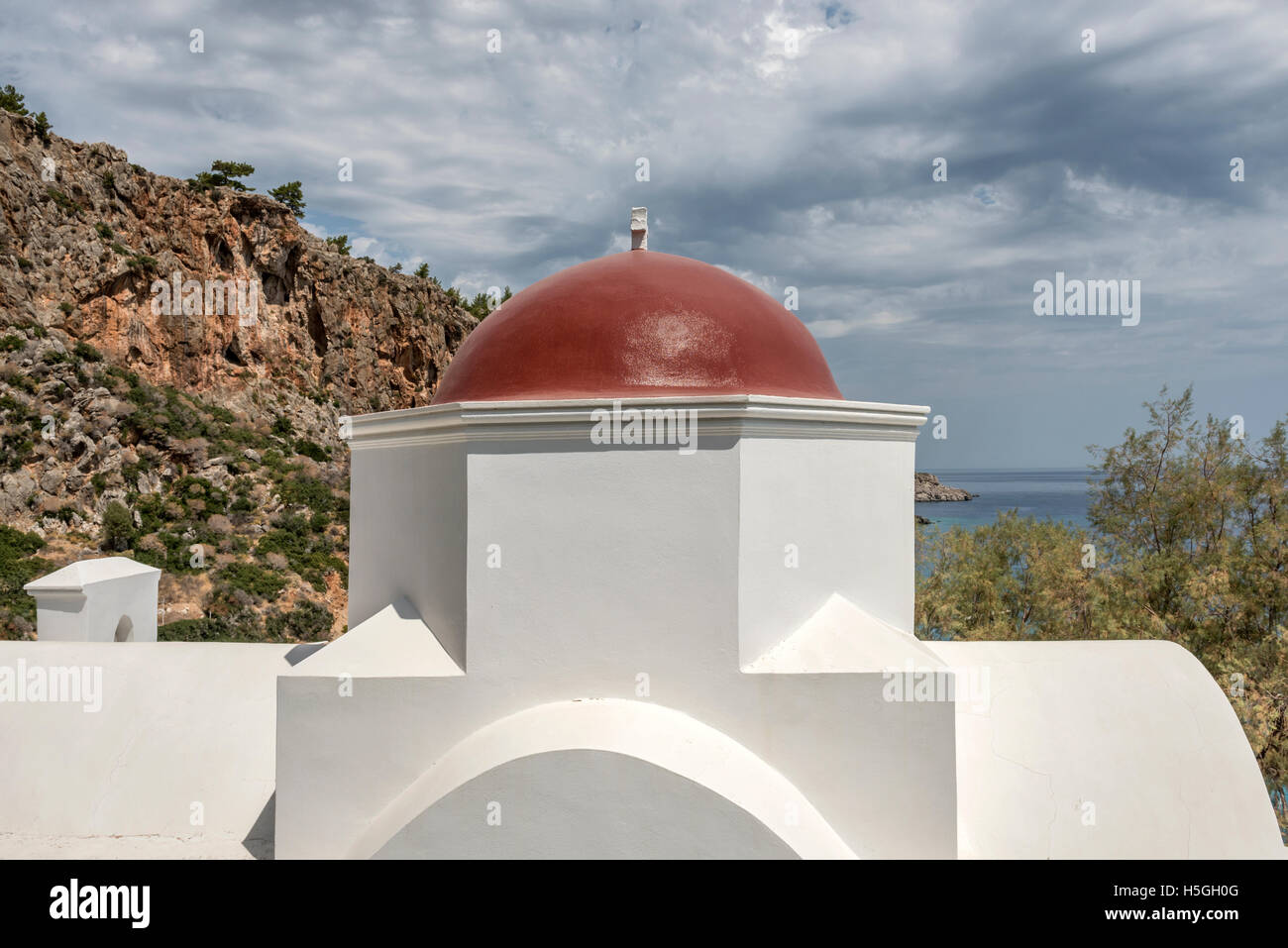Church at Kira Panagia Karpathos island Greece Stock Photo