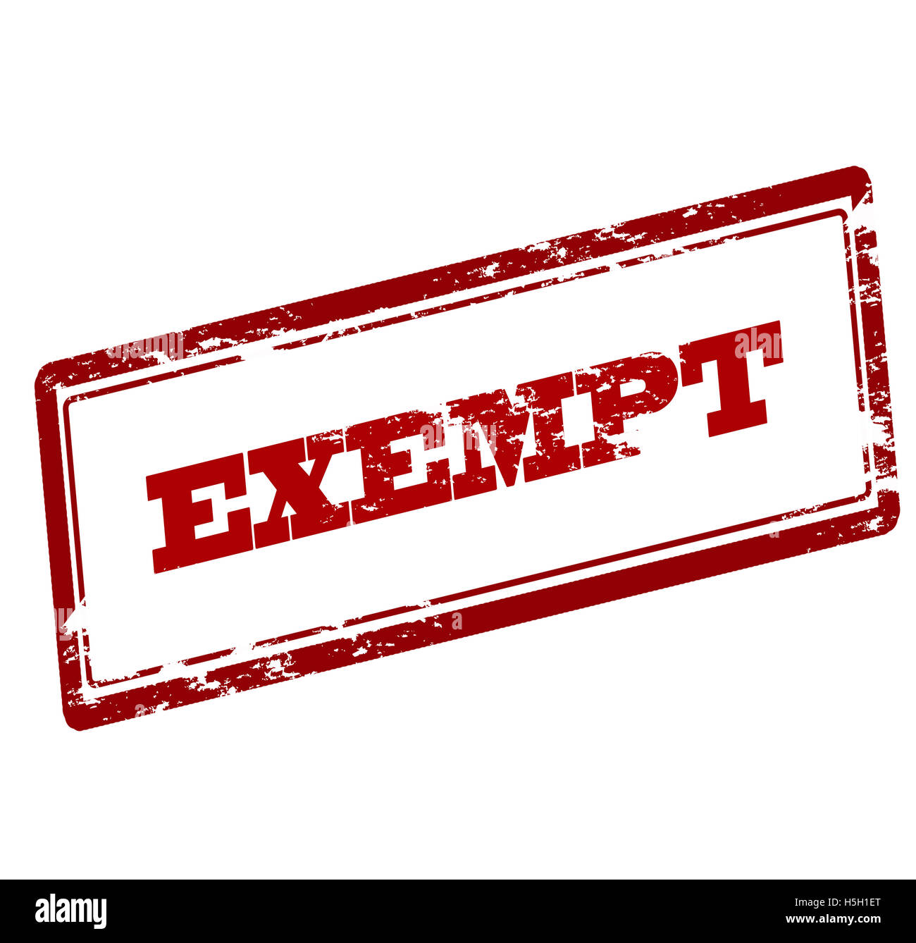 Rubber stamp with word exempt inside, vector illustration Stock Photo