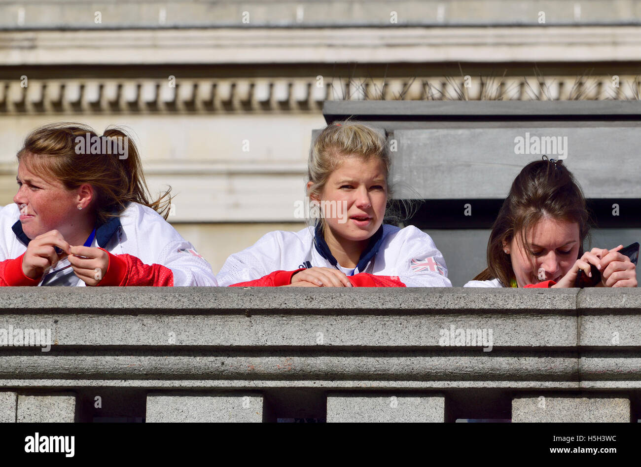 Sophie Bray (Women's hockey bronze medalist) at the Rio 2016 Olympics, at the heroes Return celebrations in Trafalgar Square,... Stock Photo